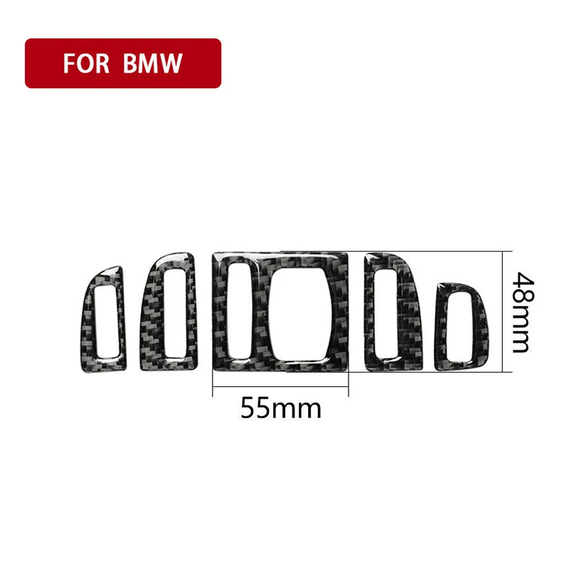 5 Pcs Car Carbon Fiber Center Air Conditioning Outlet Cover trim modanature interne per BMW F10 5 Series 2011-2017 accessori