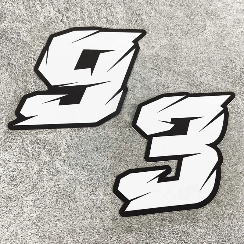 1PC 오토바이 번호 스티커 DIY 오토바이 헬멧 연료 탱크 앞 유리 측면 패널 장식에 대 한 방수 0 ~ 9 비닐 데 칼
