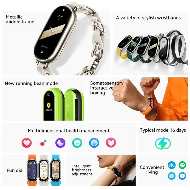 Xiaomi Mi Band 8 Smart Bracelet AMOLED 1.62\