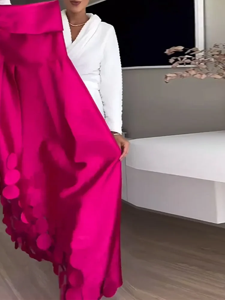 فستان دائري بدون حمالات فستان عالي الخصر من الساتان مثير للحفلات الاجتماعية ثوب مسائي أنيق للتخسيس فساتين طويلة للنساء #6