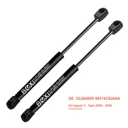 BOXI 2Pcs Front Hood Lift Supports Struts Shocks Dampers 48316C826AA XR8002401 For Jaguar S-Type 2000 - 2008 Gas Springs