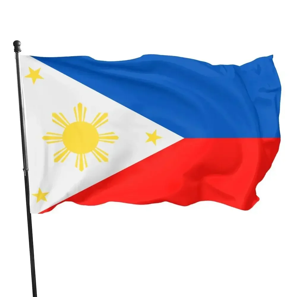 Filipino Philipines Pride Flag Country Banner Pennant Indoor Outdoor Decor 90x150CM Polyester