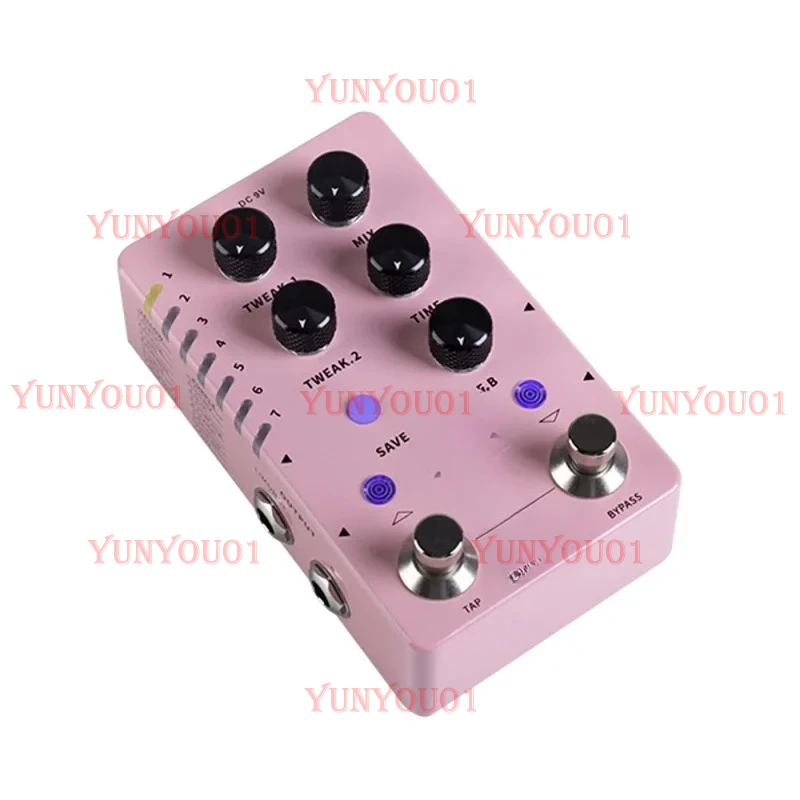 

D7 X2 Stereo Delay Pedal Built-in Analog/Digital/Dynamic/Dual/Fuzz 14 Delay Effects Guitar Pedal Tap Tempo Function