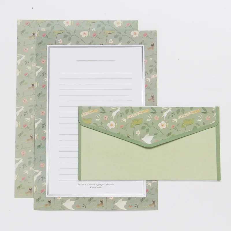 3 Sets Letter Papers Envelopes Beautiful Floral Writing Papers Envelopes Holiday Gift Envelopes for Friends