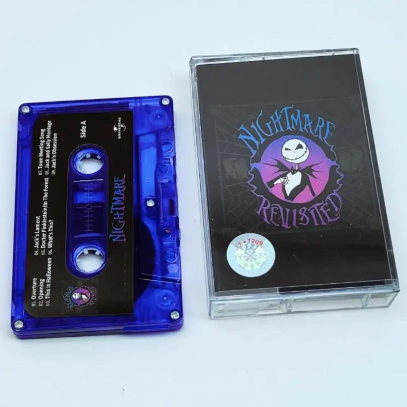 Cinta musical The Nightmare Before Christmas, álbum de Sally Jack Skellington, Cassette de Cosplay, Walkman Recorder, caja de bandas sonoras para coche, nuevo