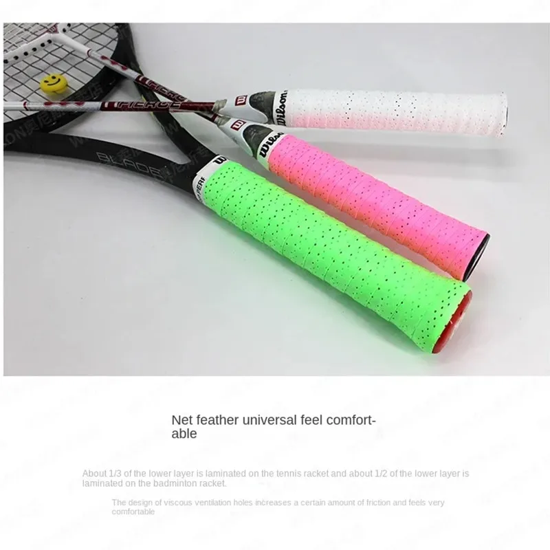 12Pcs Wilson Racket Overgrip Sweat Band Absorption Tennis Badminton Racket Hand Glue Tennis Grip Pu Non Slip Overgrip