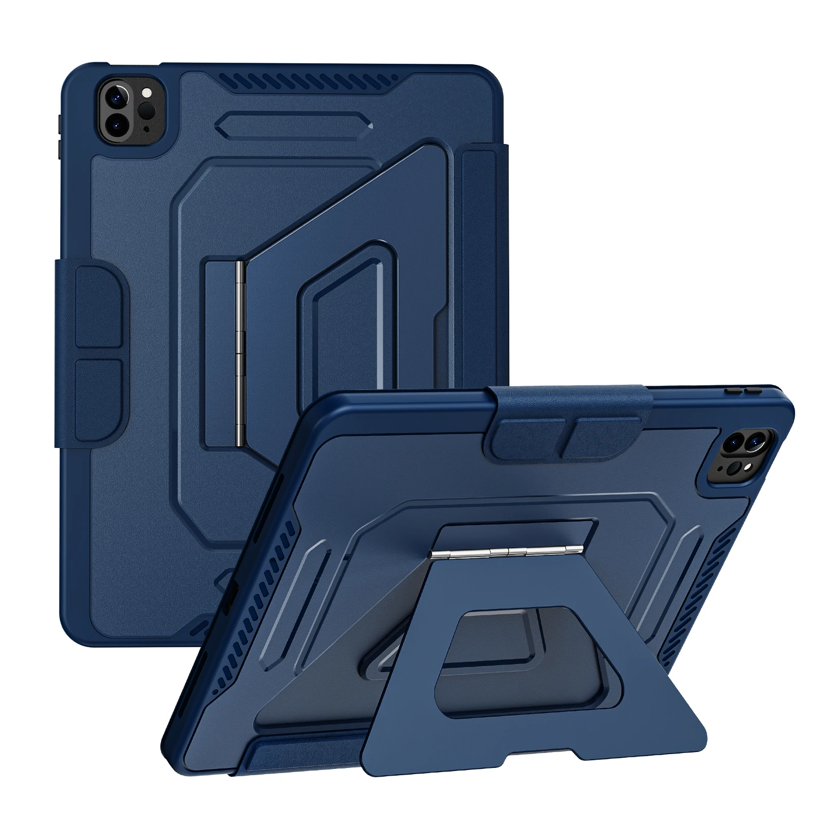 Tablet Case For iPad Air 11 (2026) / (2025) / (2024) / Pro 11 (2022) / (2021) / (2020) / (2018)  Aluminum Alloy Kickstand Tri Fo