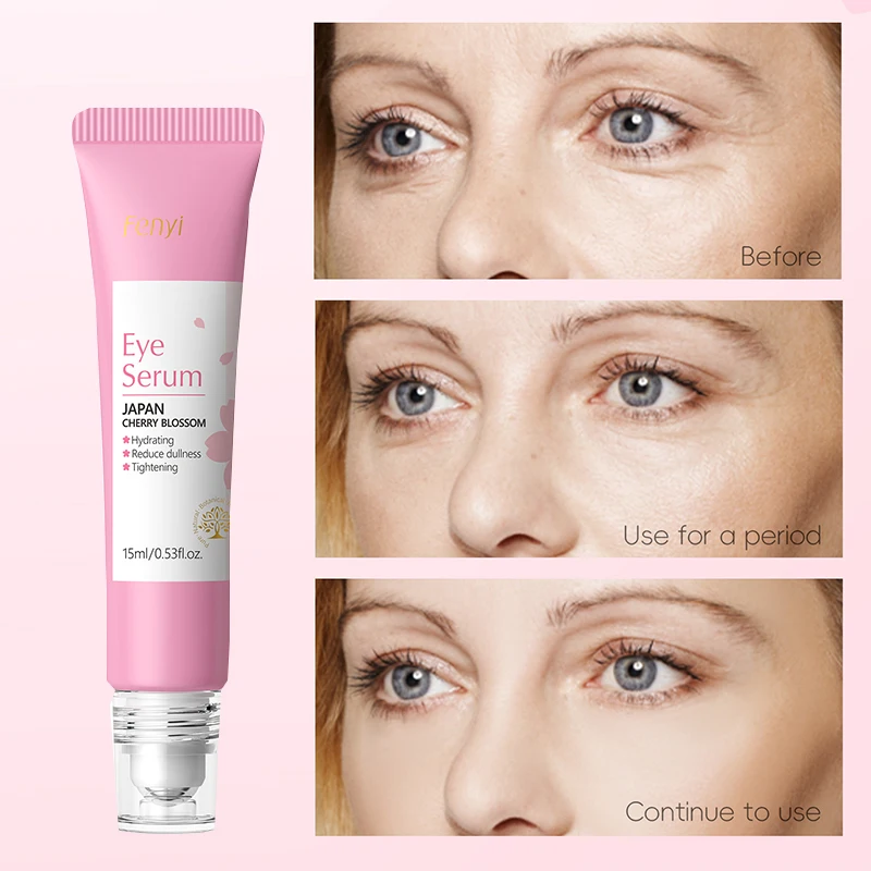 

Cherry Blossom Eye Serum 15ml Hydrating & moisturizing fading eye lines removing dark bags dark circles under the eyes