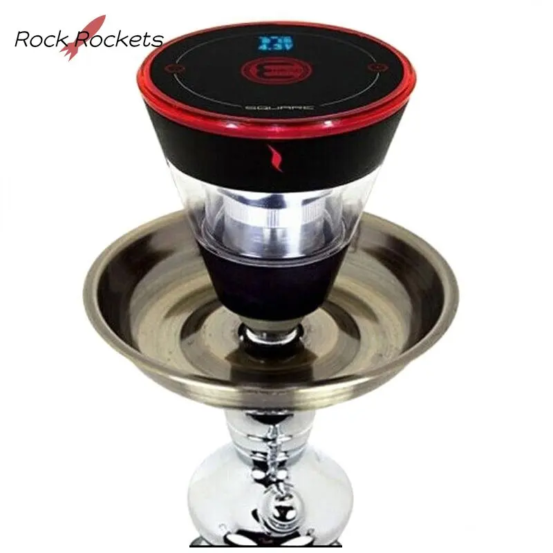 R&R Arab Square Electric E-Head Hookah Heating Stove 2000mah Rechargeable Shisha Charcoal Chicha Bowl Set for Smoking Accessorie