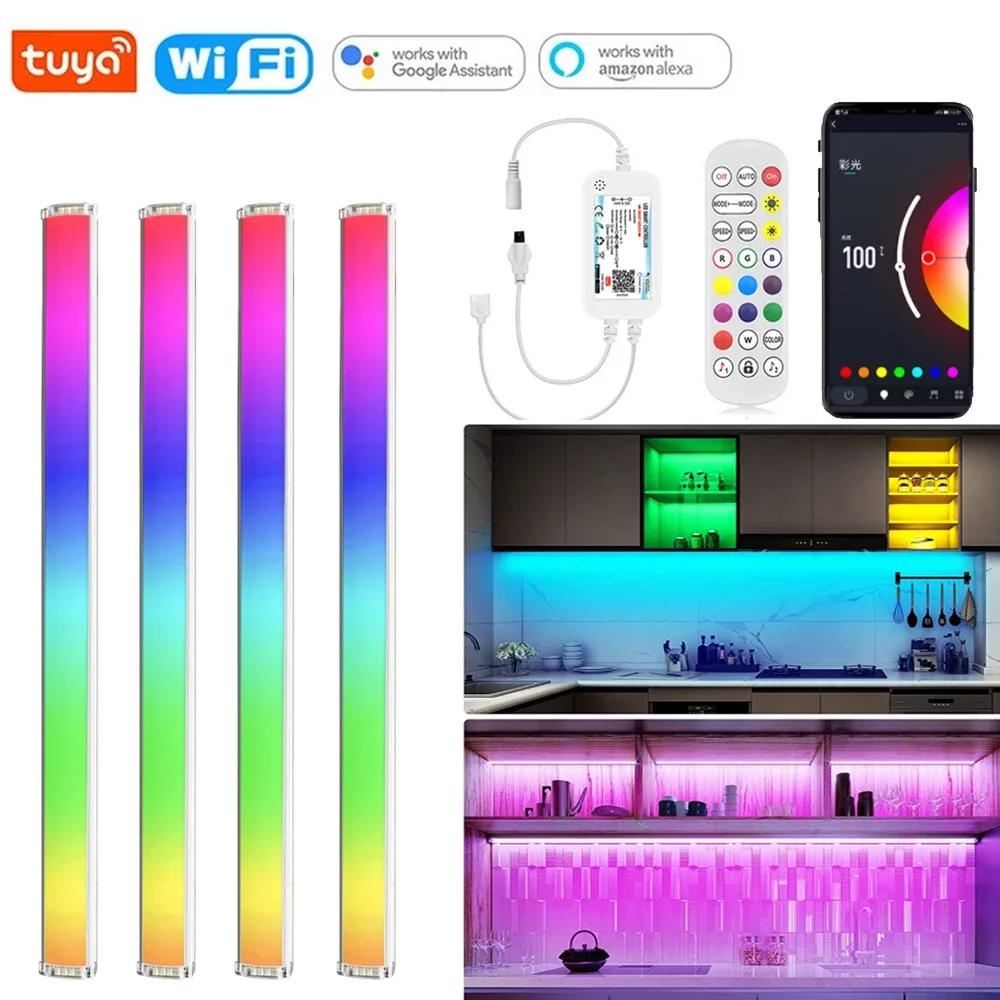 

DC12V 30CM LED Lights Cabinet Lighting Tuya Wifi Smart 5050 RGB Dimmable Lamp APP Voice Control for Kitchen Wardrobe Room Decor