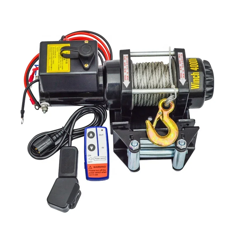 12V Electric Winch/12v Car Electric Capstan Winches 4000lbs/Car Winch