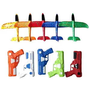 Permainan Luar Ruangan Anak-anak Glider Flight Flying Throw Foam Plane Shooting Gun, Mainan Peluncur Pesawat Ketapel untuk Anak-anak, Mainan Menembak 8 peluncur pesawat penjualan terbaik - №