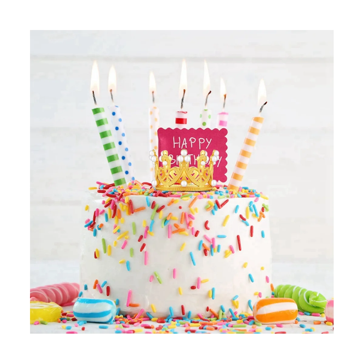 Décoration de gâteau d'anniversaire en or et argent, mini couronne, décor de perle, petite pièce de sauna de princesse, décoration de gâteau de bébé, 12 pièces