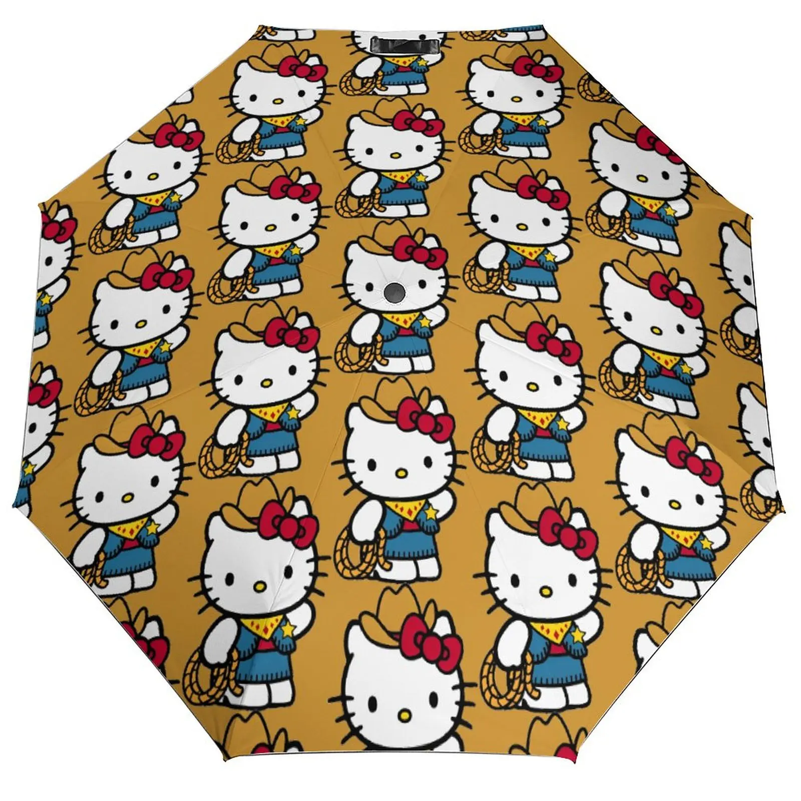 

Зонт Hello Kitty с мультяшным котом, кавайный автомобильный зонт от солнца для мужчин и женщин, милый графический складной пляжный зонт