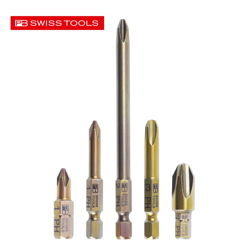 PB SWISS TOOLS Precision Phillips Screwdriver Bit Compatible External Hexagon Driven PhillipsNO. C6 190 | E6 190 | E6L 190