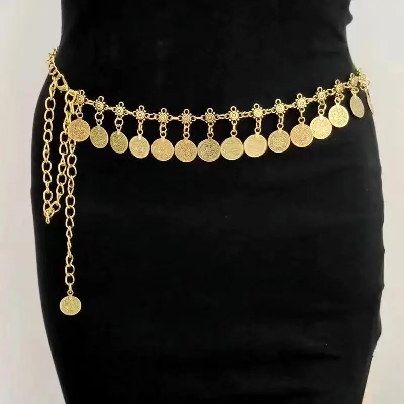 Modische, vielseitige, hochwertige Nischen-Perlen-Taillenkette, Retro-Gürtel mit hohlem Design, Taillenkette, geeignet für alle Gelegenheiten, Strand – Detail 3