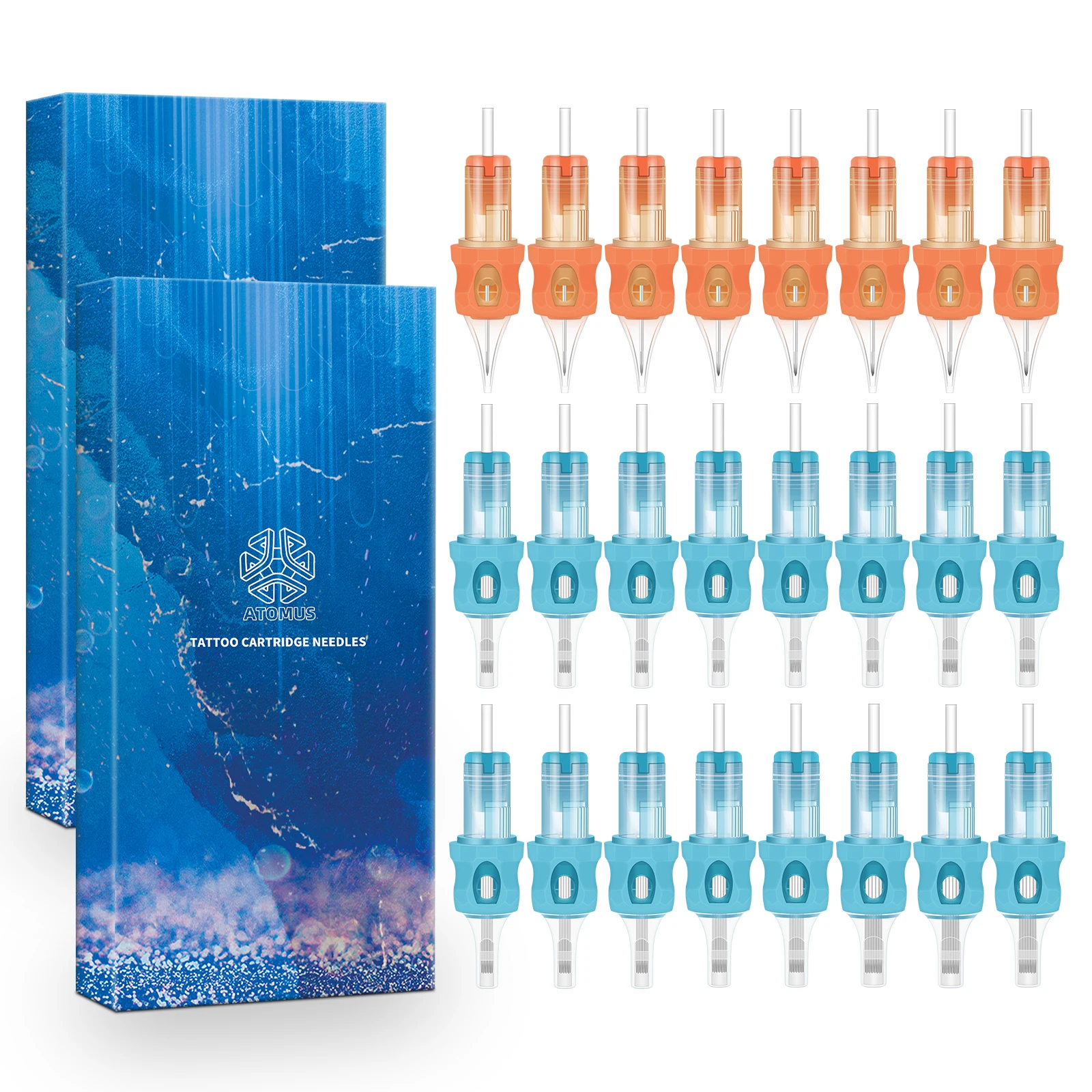 50pcs Tattoo Cartridge Needles 5pcs 1005RS 7RS 9S 7M1 9M1 11M1 7RM 9RM 11RM 15RM Silicone Cover Tattoo Needle for Tattoo Gun Pen