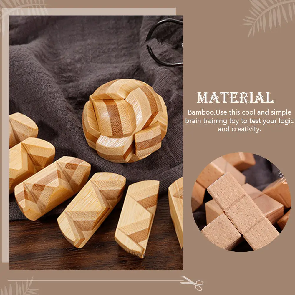 

4Pcs Kongming Lock Intelligence Puzzle Brain Teaser Educational Concentration Game Puzzle Toy Luban Toy