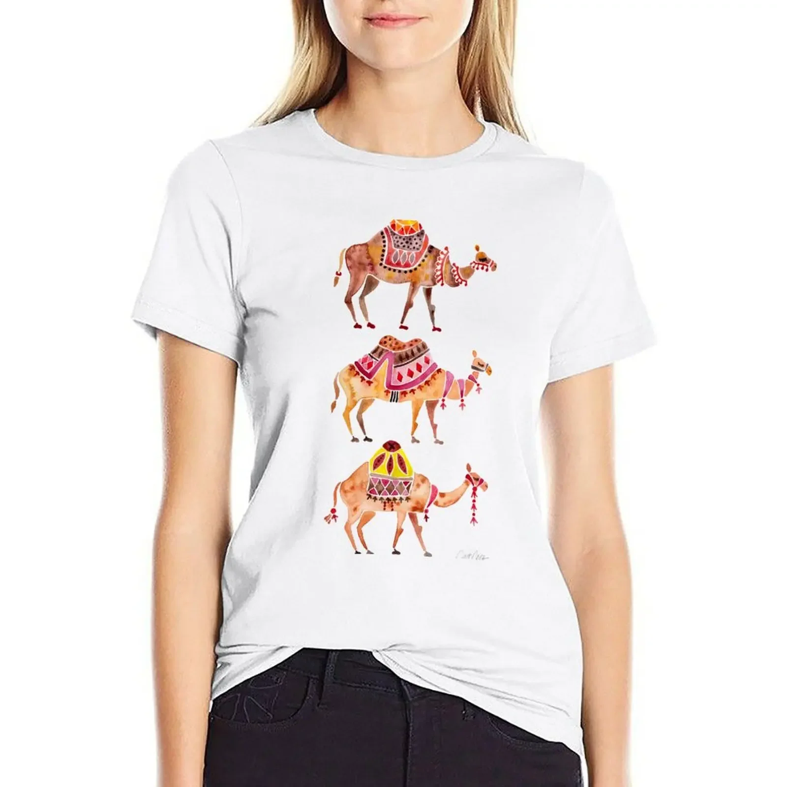 

Camel Train T-shirt vintage clothes funny clothes for Women