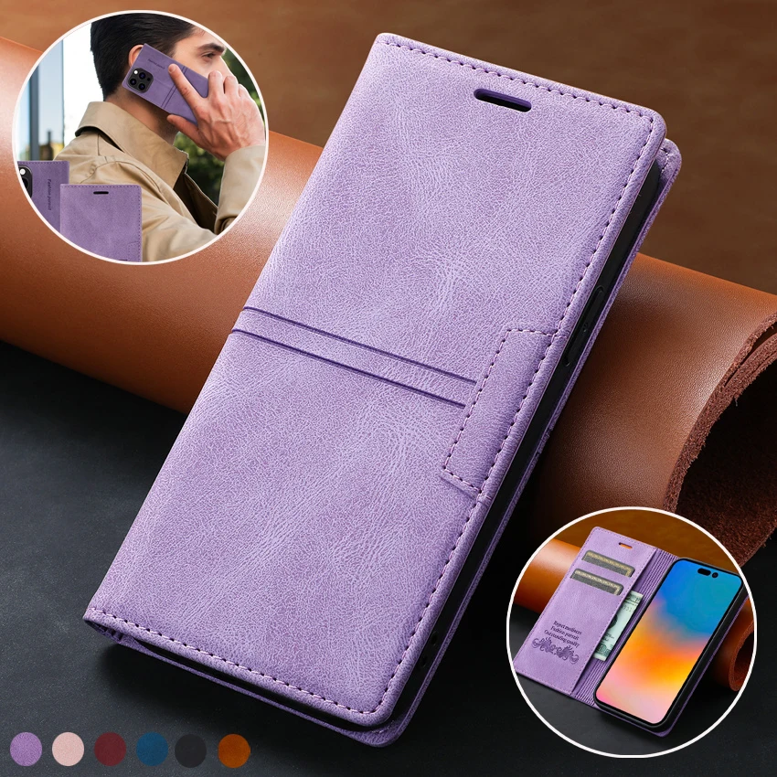 Luxury Wallet Flip Leather Case For Samsung Galaxy S22 S21 S20 Ultra FE S10 S9 S8 Plus S7 Edge E Lite Business Phone Book Cover