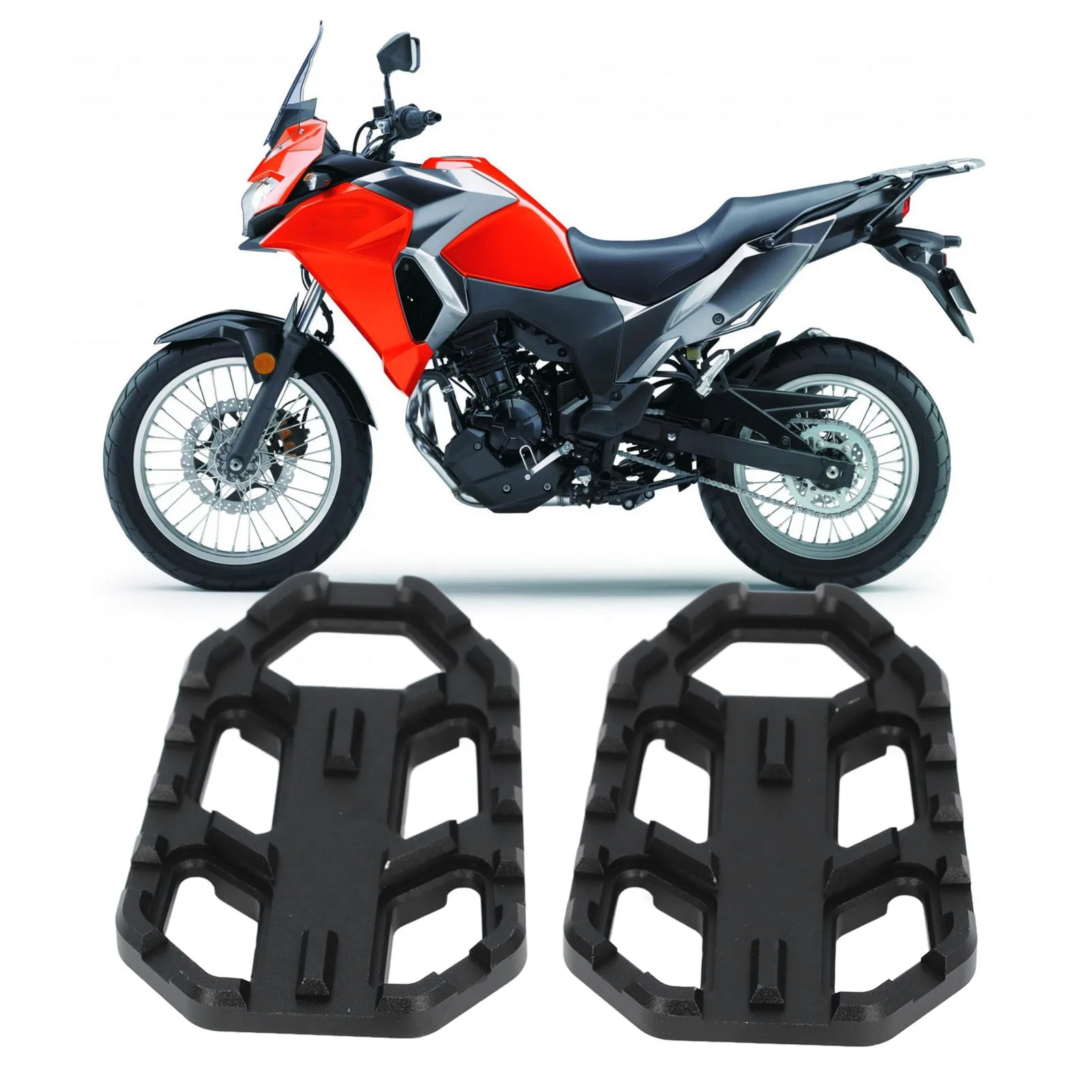 

1 Pair Motorcycle Foot Pegs Anti Slip CNC Aluminum Alloy Motorbike Footrest for X300 650 1000 Foot Pegs for 1000