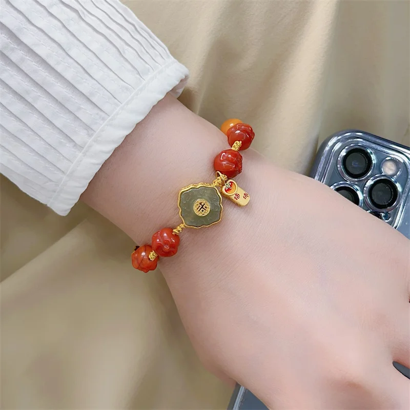 

Sterling Silver Bracelet S925 For Woman Female Girl Original Manual Lovers Retro Style Popular Gift Fashion Boutique Jewelry