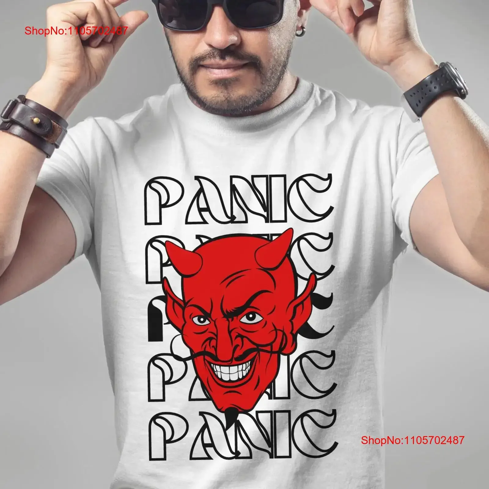 Satanic Panic DND T Shirt vintage Washed Stretched streetwear graphic Slightly designer clothes Breathable