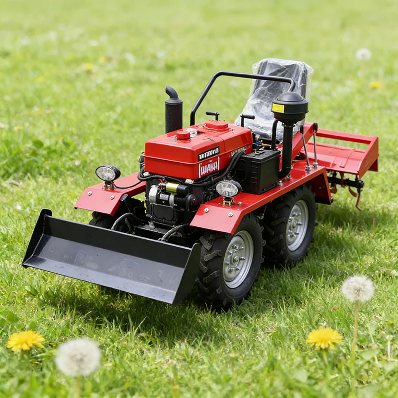 

Customized Multi Purpose Small Cultivator Tractor, Four Wheel Rotary Tiller & Wheel Type Micro Tiller for Farm