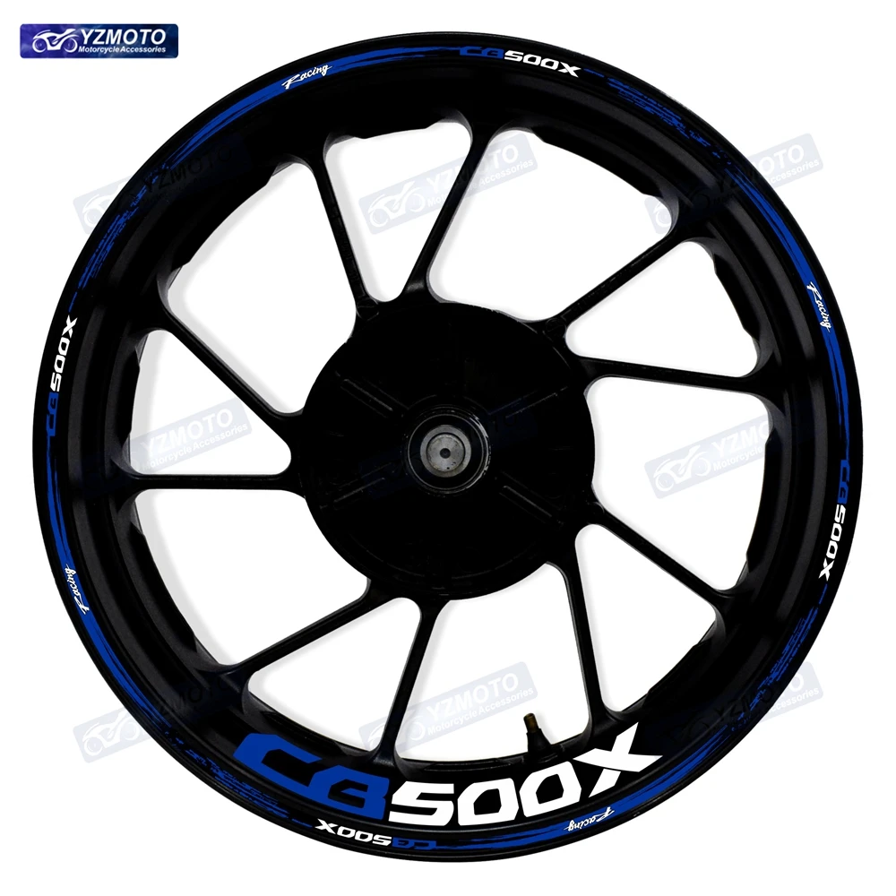 For Honda CB500X Motorcycle 17 Inch Front And Rear Wheel Sticker Hub Decal Racing Reflective Waterproof Decorative Rim Stickers