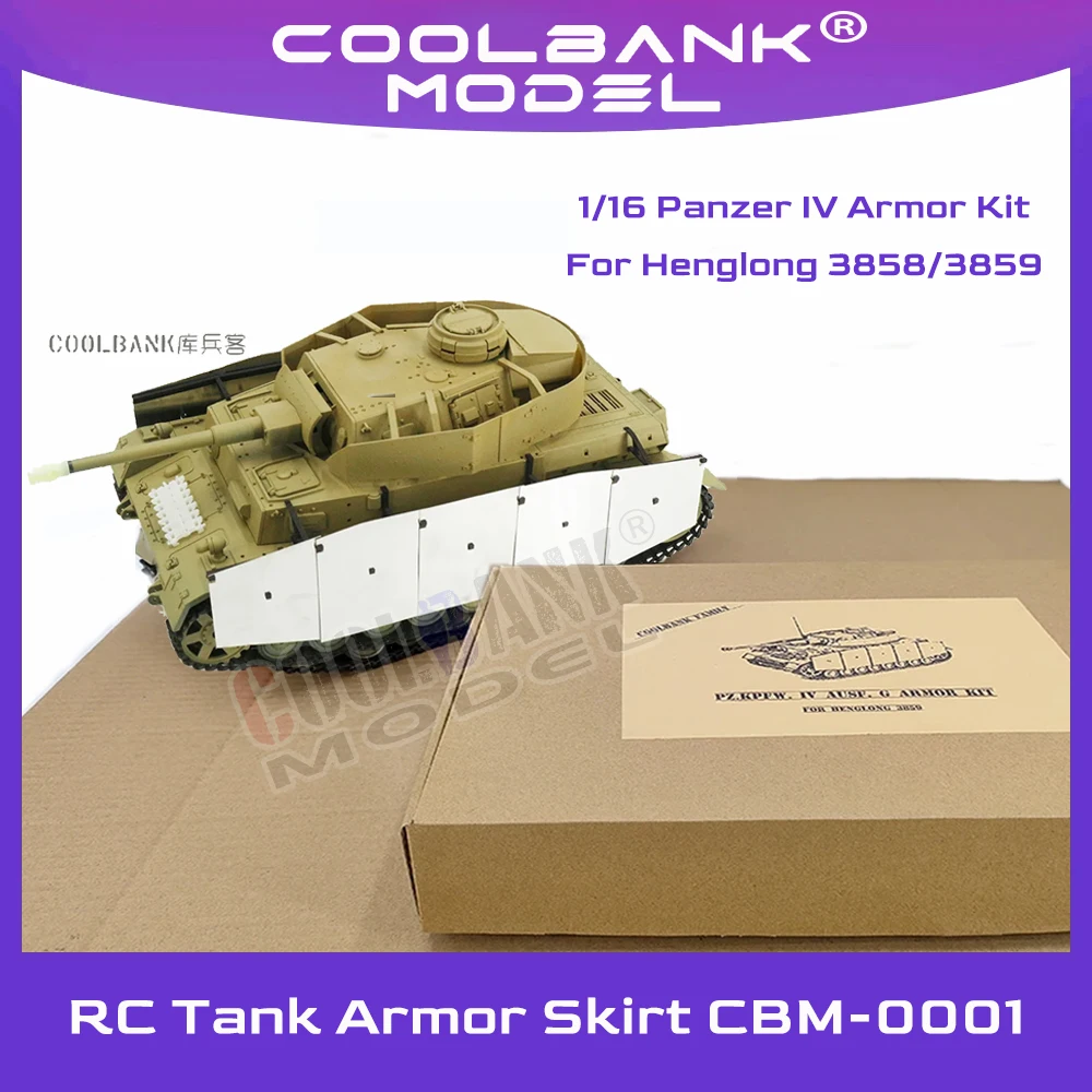 COl\'hyBANK 1/16 Panzer IV kit d\'armure (pour Henglong 3858/3859) RC précieux Armure Jupe CBM-0001