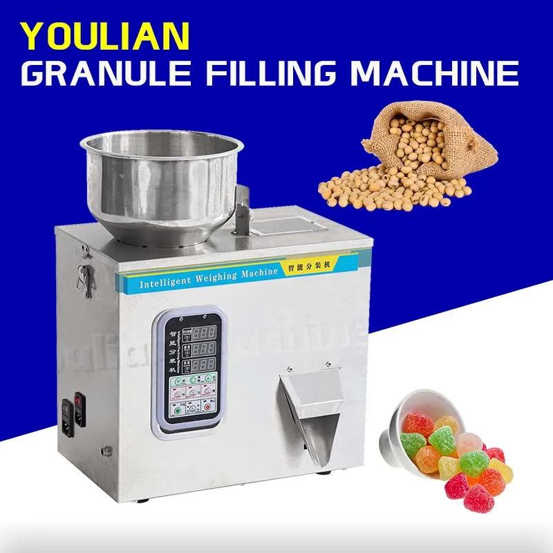 FZ-100 Multifunctional 1-99g Grain Filler Cereals Nut Sugar Candy Special Powder Granule Automatic Weighing Filling Machine