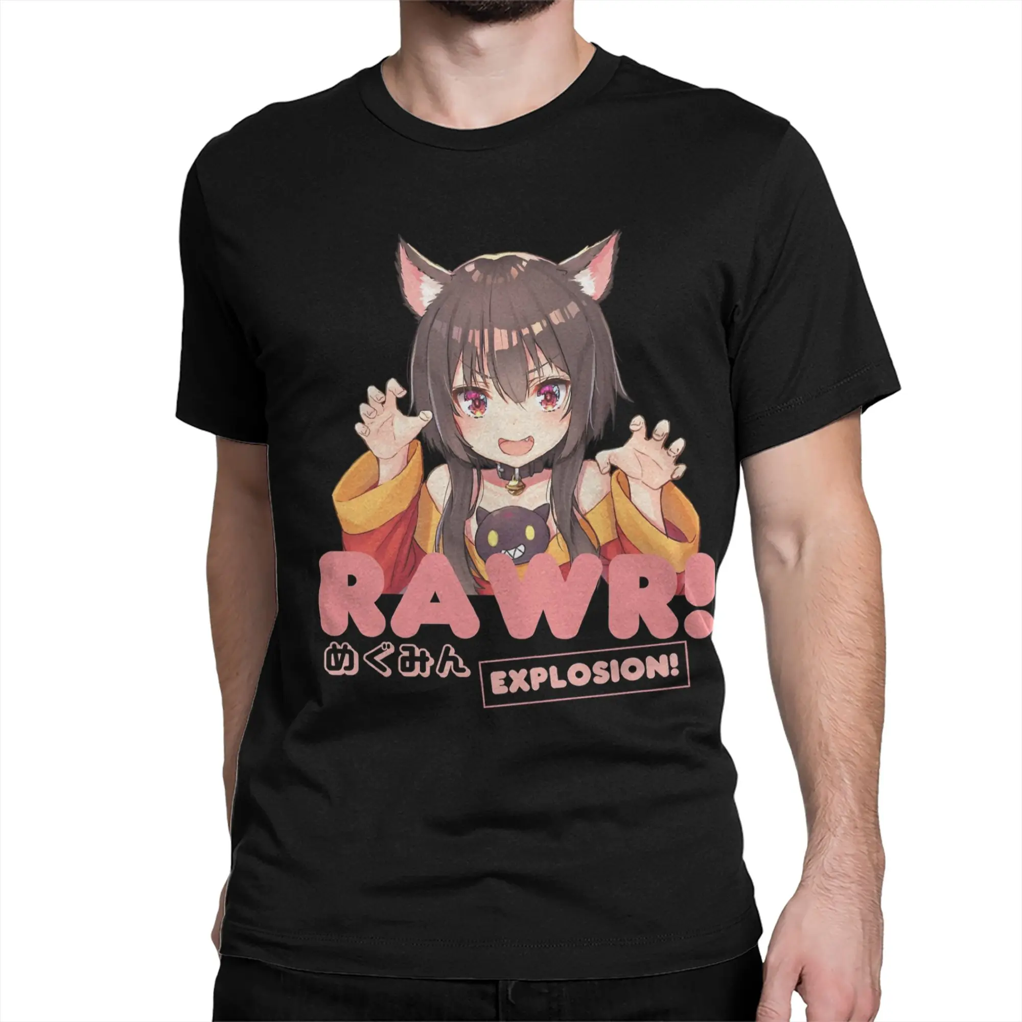 Konosuba Megumin T-Shirt for Men Women  Funny Pure Cotton Tee Shirt Crew Neck Short Sleeve T Shirts Plus Size Clothing