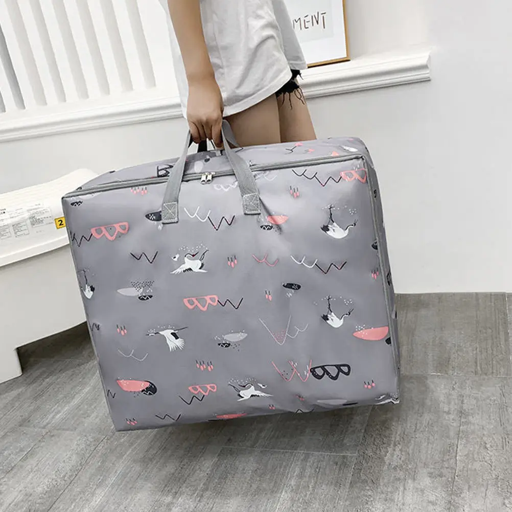 

1Pcs Oxford Cloth Clothes Storage Bag Thickened Quilt Pouch Large Capacity Waterproof Handle Moving Storage