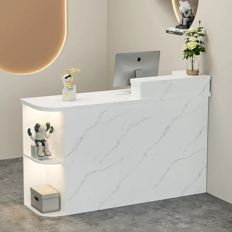 Book Up Reception Desk Large Lift Window Robot Sprayer Clinic Picopresso Reception Desk Cleaner Comptoir Caisse Luxury Furniture