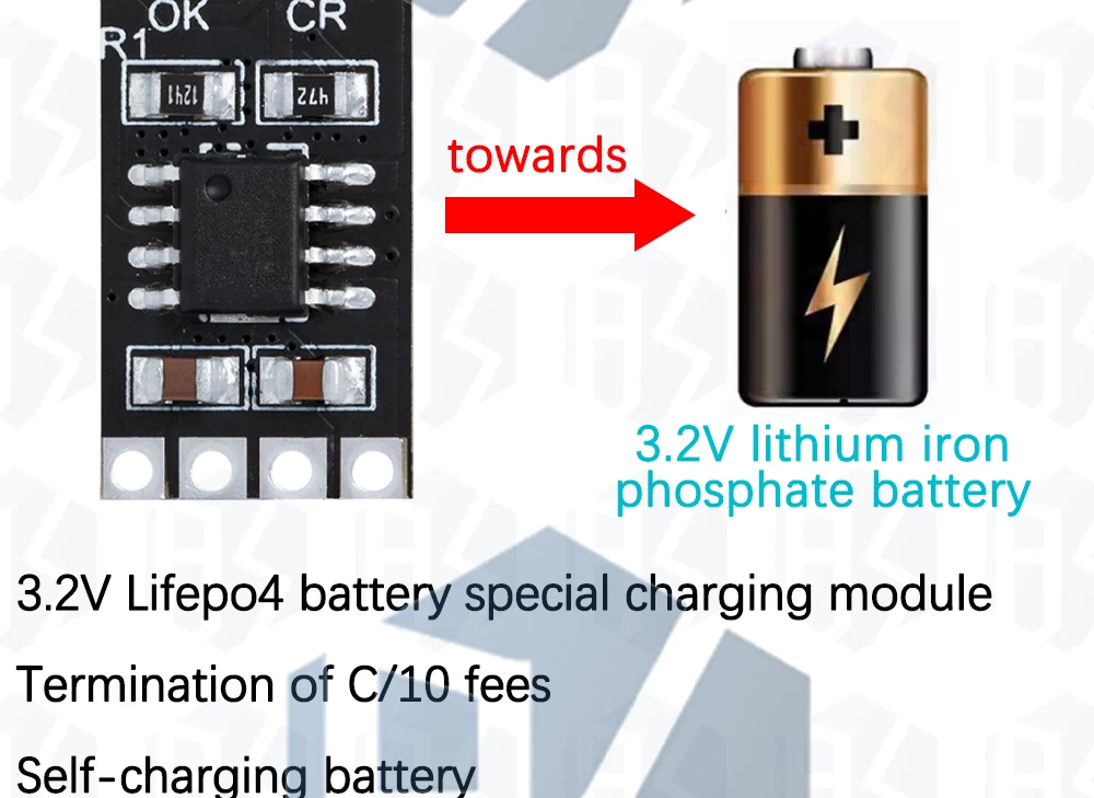 Spezielles 3,2-V-LiFePO4-Batterielademodul 3,6V 1A CV/CC mit Überspannungsschutz Automatisches Aufladen Low-Power-Schlafmodul – Detail 37