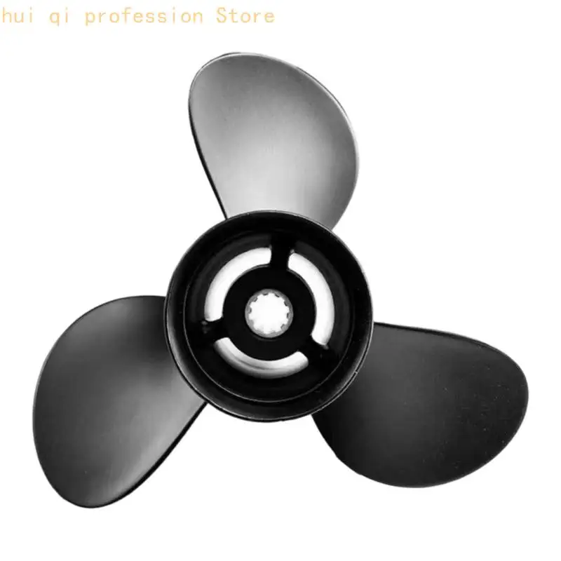 Marine Engine Replacement Propeller 9.9 x 13 3 Blade Aluminum Propeller with Splined Hub for Select 25 to 30 Horsepower Use H8WE
