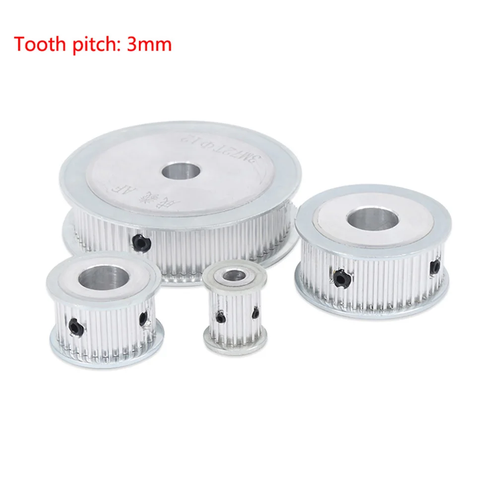 HTD-3M 20/22/24/25/26/28/30/32/34/35/36/38/40/50/60Teeth Timing Pulley Pitch 3mm Without Step Drive Synchronous Wheel Width 21mm