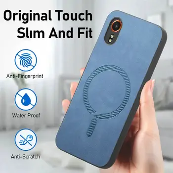 Pouzdro pro Samsung Galaxy XCover7 s magnetickým krytem MagSafe Luxusní kožené zadní kryt pro Samsung X Cover 7 Pouzdra pro Galaxy XCover 7 8 nejlepší prodej Samsung Galaxy Xcover 7 - №7