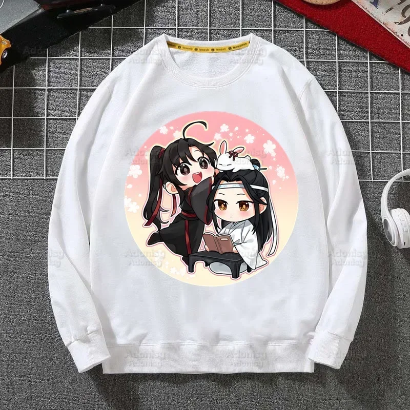 Mo Dao Zu Shi The Untamed Lan WangJi Wei Wu Xian Fleece Sweatshirts Harajuku Streetwear Top Autumn Spring O Neck Pullover Hoody