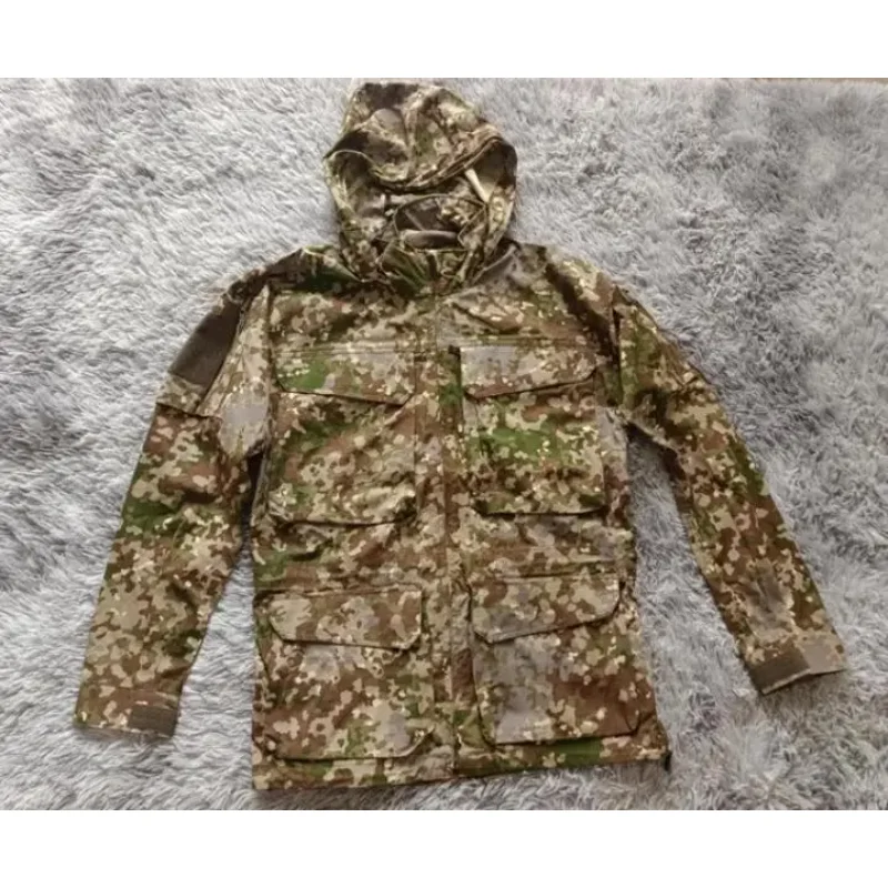 Jaqueta camuflada alemã Flecktarn todo terreno casaco masculino de inverno estilo longo