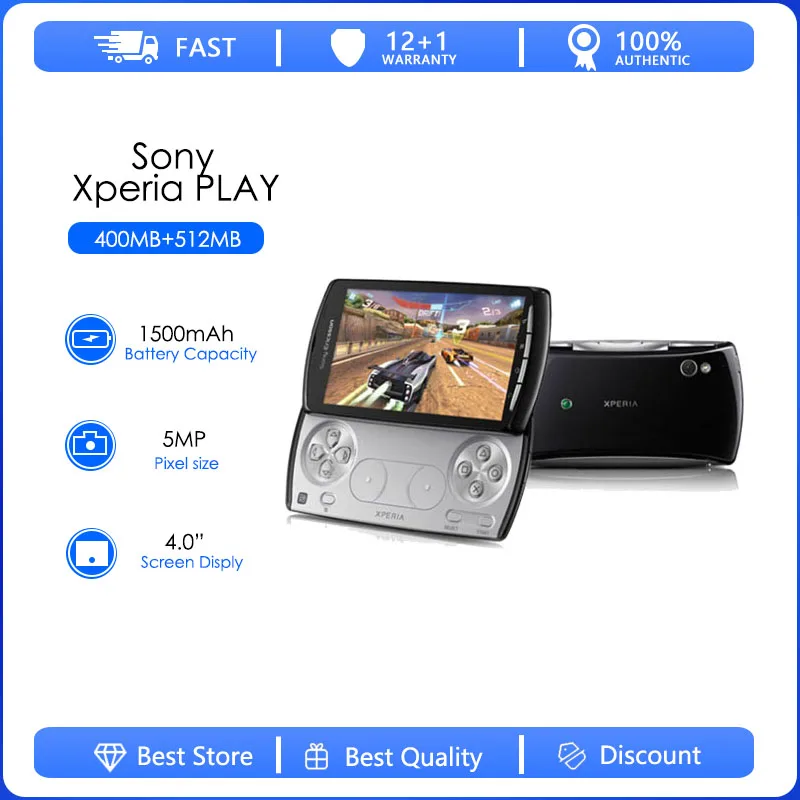 Sony Ericsson Xperia PLAY Z1i R800i reconditionné-Original R88 R800a R800at R800 téléphone 3G WIFI GPS 5MP téléphone Android livraison gratuite