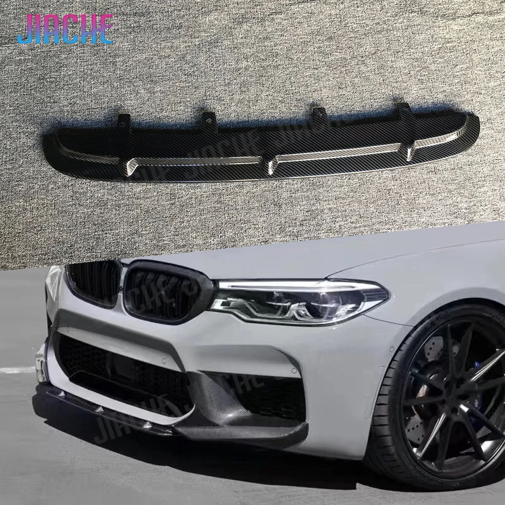 

Передний спойлер из сухого углеродного волокна для BMW 5 серии F90 M5 2018 2019, передний бампер, защита для подбородка, разветвители, комплекты кузова