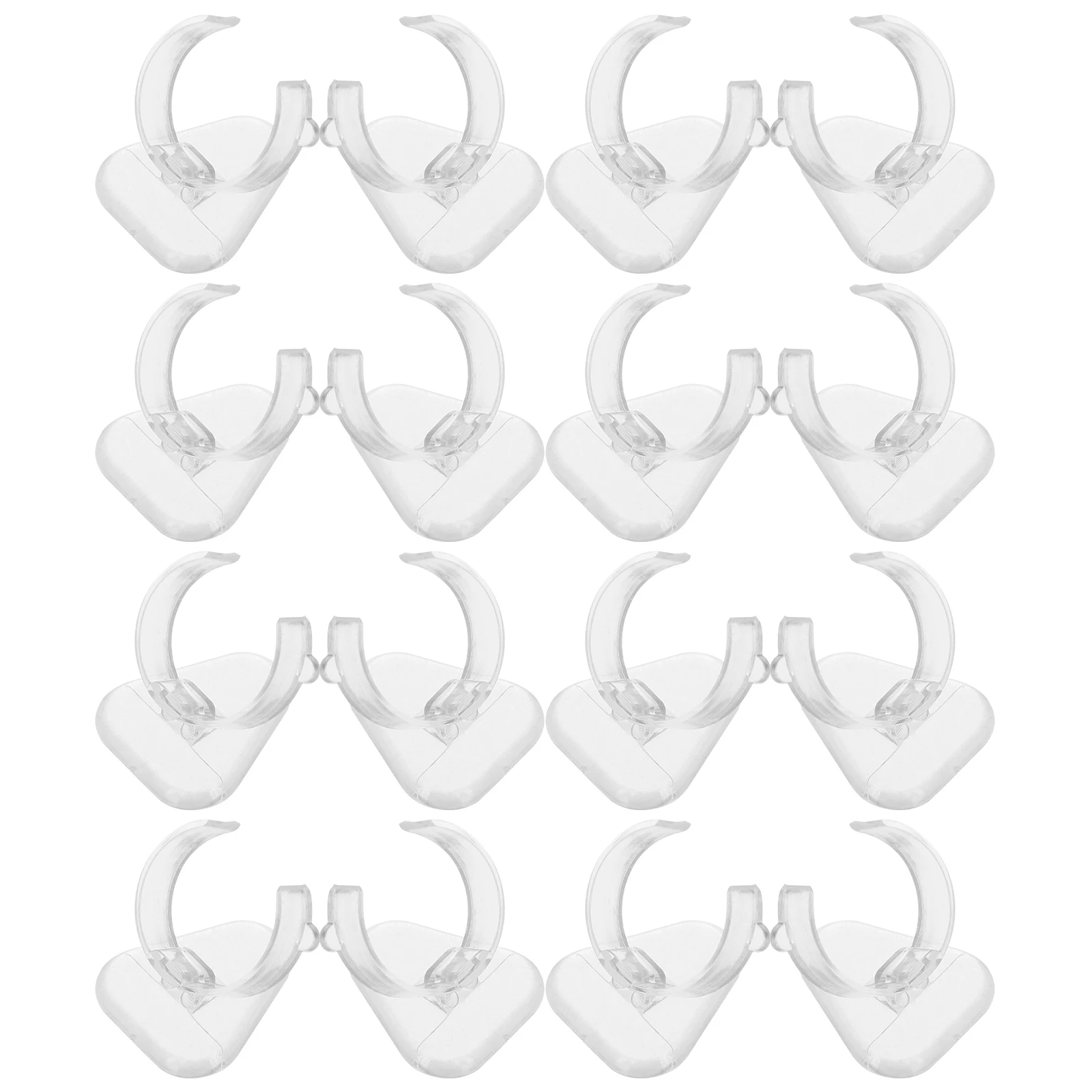 

20pcs Ring Display Stand Clear Jewelry Organizer Transparent Plastic Badge Reel Necklace Holder Bracelet Stand Props