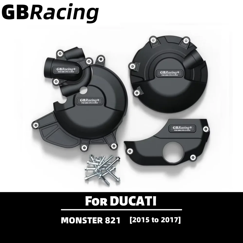 

GBRacing MONSTER 821 2015-2017 For DUCATI Clutch Water Pump Transmission Protective Cover Motorcycle Engine Protective Cover