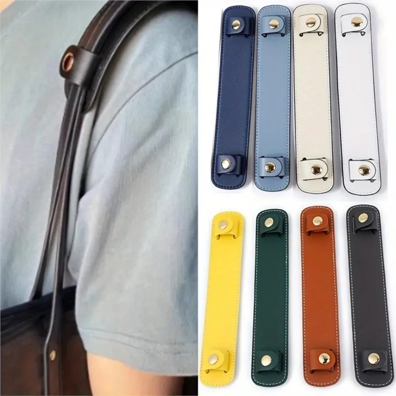 New Bag Strap Decompression Shoulder Pads Handle Fixing Clip Bag Accessories Wide PU Leather Bag Strap Shoulder Rest