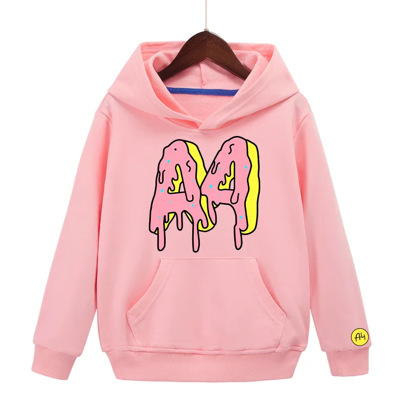 А4 Donuts Kids Cotton Hoodie Влад Бумага a4 Autumn High Quality Comfortable Hooded Sweatshirt 3-12 Years Old Boy Girl