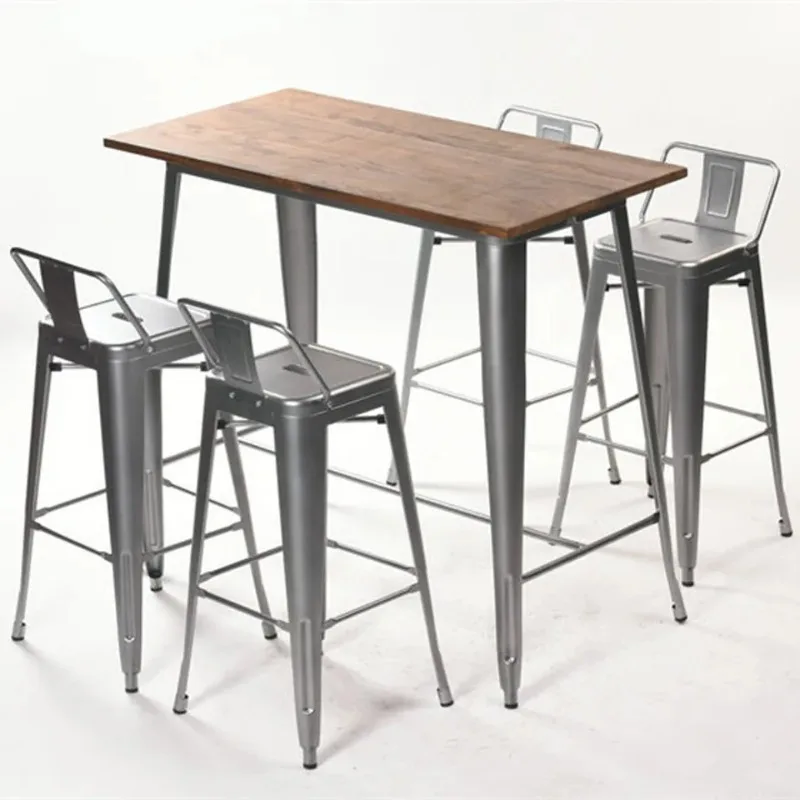 

Hot Sale Industrial Bar Stool Set With High Bar stools