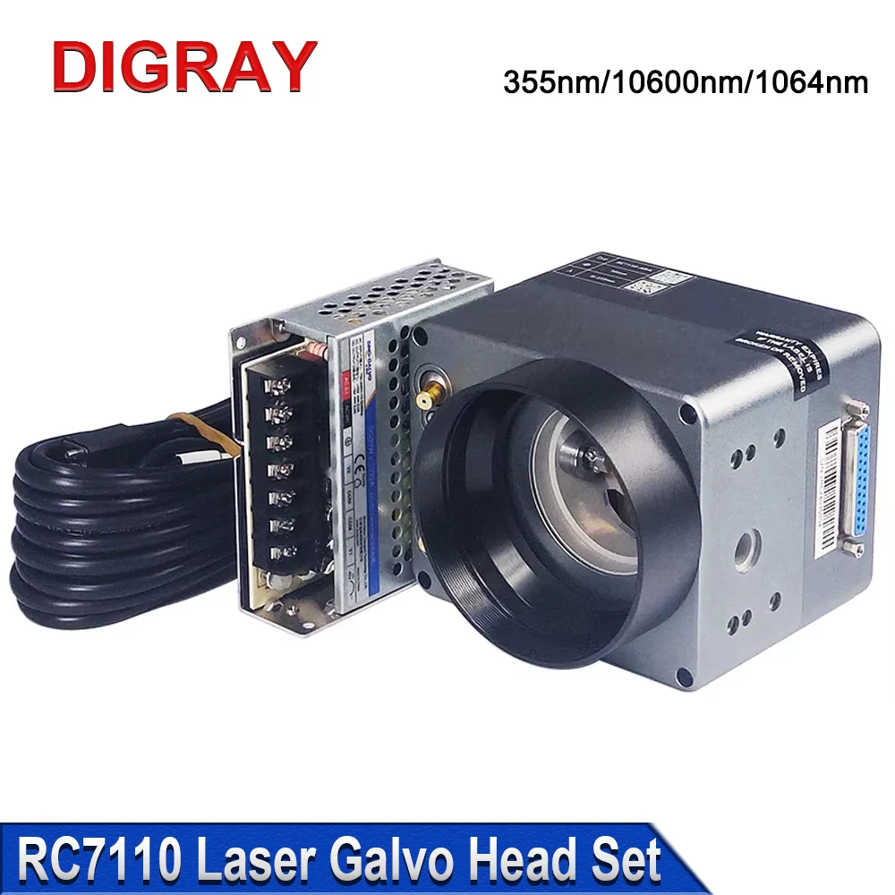 

DIGRAY SINO-GALVO RC7110 UV & Co2 & 1064 нм волоконный лазерный сканер комплект головки гальванометра UV 355 нм Co2 10,6 мкм сканер гальванометра