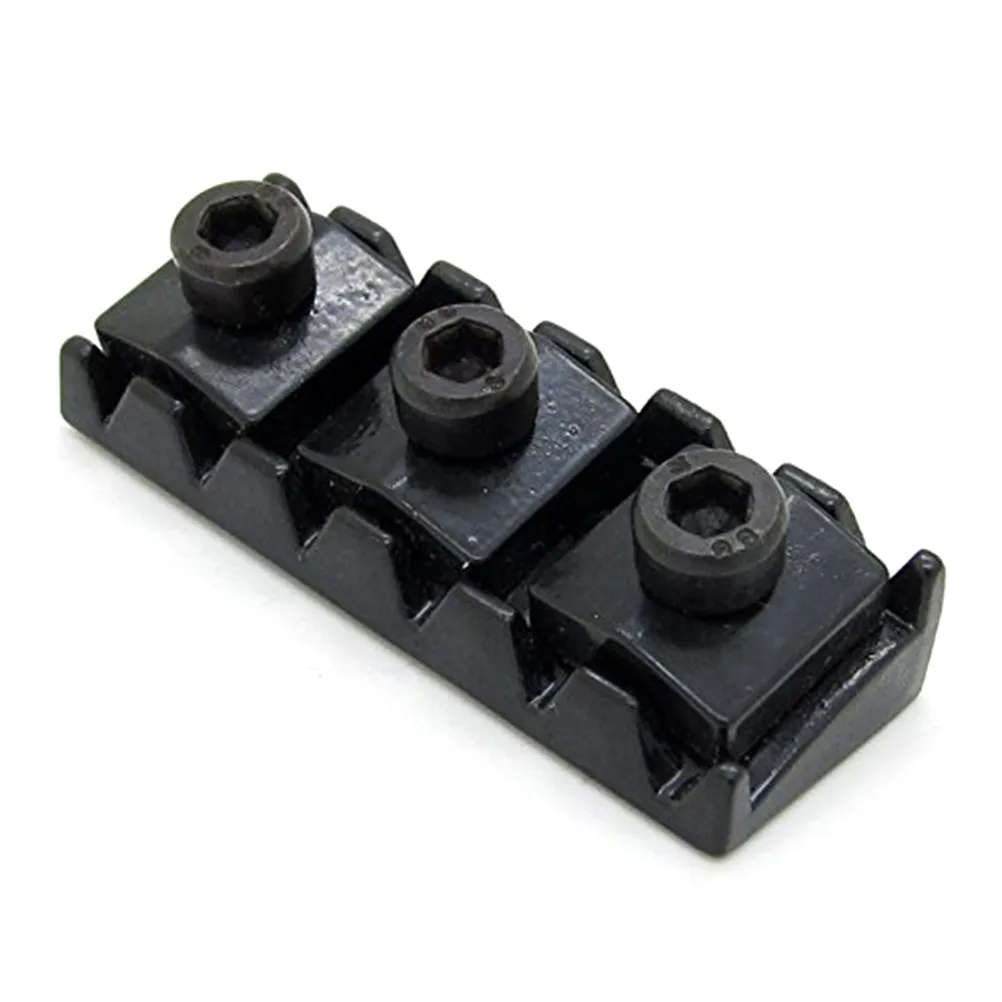 42Mm Black Guitar Locking Nut for Double Lock Tremolo Top Mount Design Easy Install Robust Construction Lock Nut Guitar