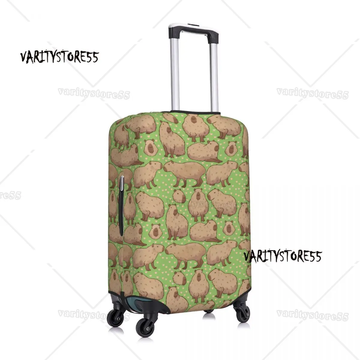 Custom Cute Pet Capybara Suitcase Cover Elastic Luggage Protective Covers for 18-32 inch